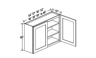 Standard Wall Cabinet - 30”H - 2 Door