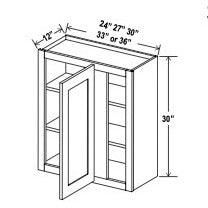 Blind Corner Wall Cabinet - 30”H