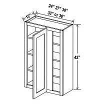 Blind Corner Wall Cabinet - 42”H