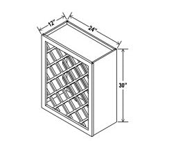 Wine Rack Wall Cabinet - 24”W