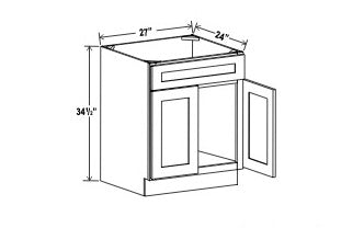 Sink Base Cabinet - 1 False Drawer