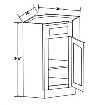 Diagonal Corner Sink Base Cabinet