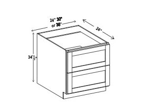 Standard Base Cabinet - 2 Drawer