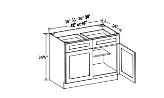 Standard Base Cabinet - 2 Door, 2 Drawer