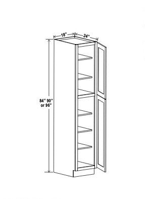 Utility Pantry Wall Cabinet - 18”W