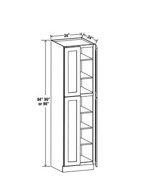 Utility Pantry Wall Cabinet - 24”W