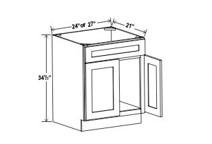 Vanity Sink Base Cabinet - 1 False Drawer