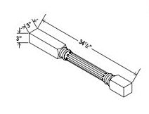 Fluted Decorative Leg